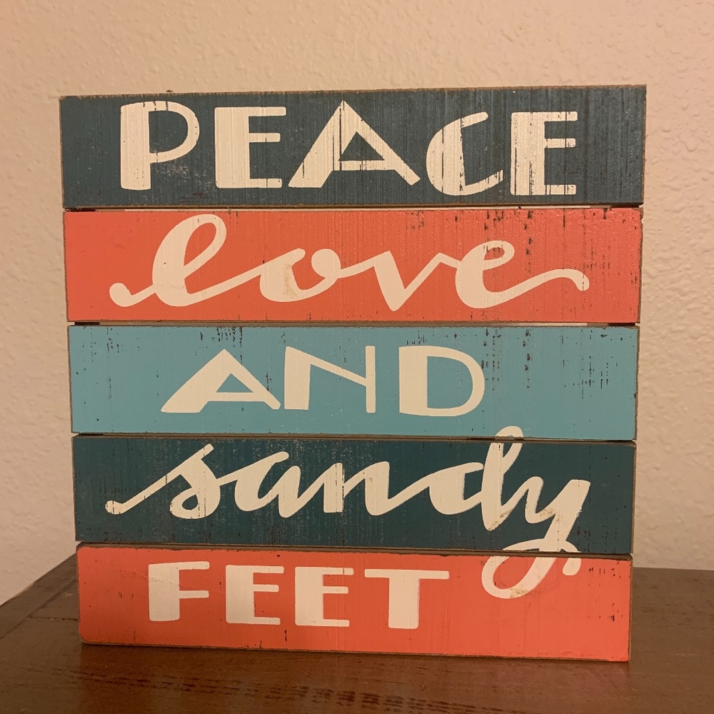 10” beach themed sign